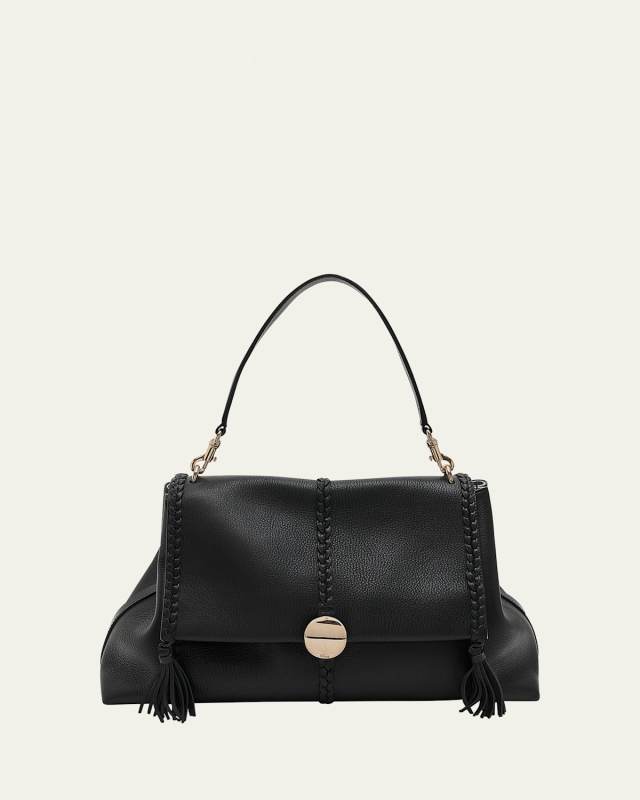 Penelope Medium Top-Handle Bag in Smooth Grained Leather